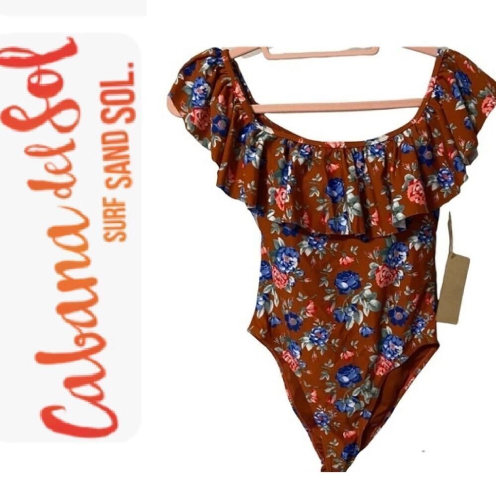 Cabana del sol Hollywood Beach Off-the-shoulder One Piece Swimsuit Size small